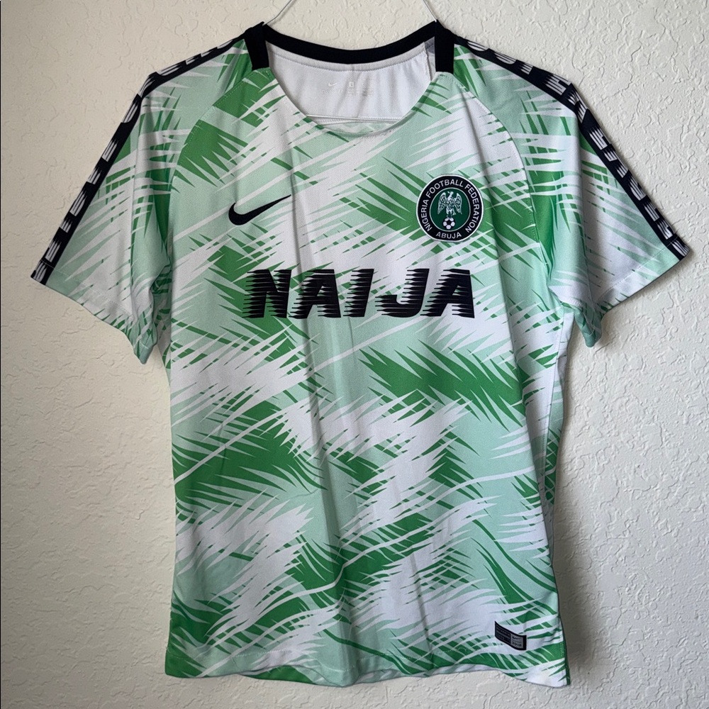 ✅Men Nike Nigeria Naija Soccer Jersey Size L